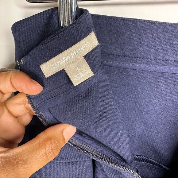 BANANA Republic A Line Blue Skirt 8 #D0911 - Picture 8 of 14